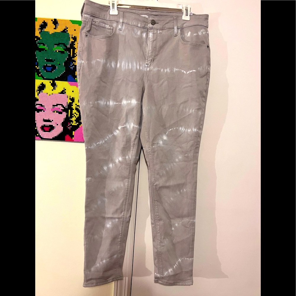 Tie dye gray rockstar skinny jeans old navy